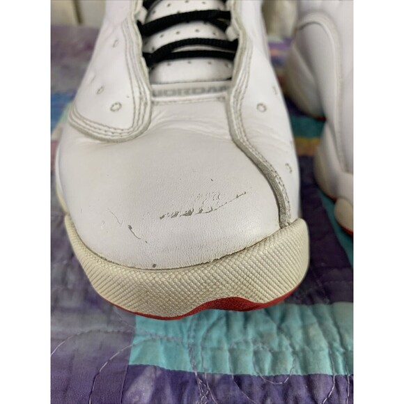 Jordan 13 Retro History of Flight 2017 Mens Size 11 Preowned White With Red - Picture 4 of 16